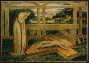 The Christ Child Asleep on a Cross by William Blake
